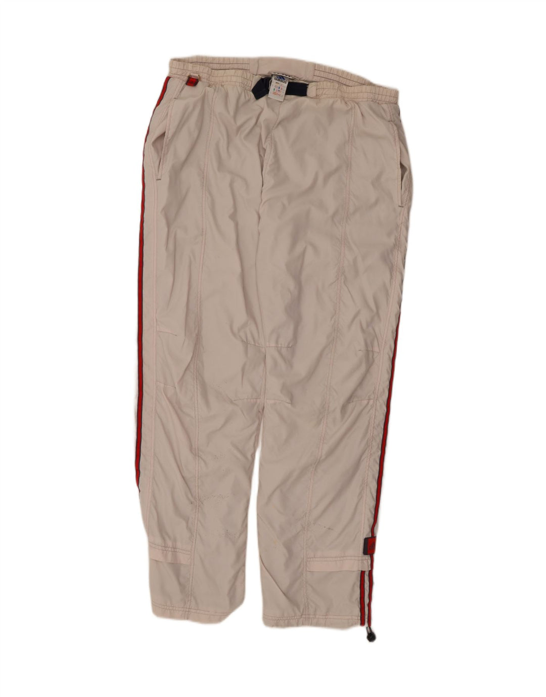ADIDAS Mens Tracksuit Trousers UK 38 Medium  Beige Striped Polyamide Vintage Adidas and Second-Hand Adidas from Messina Hembry 
