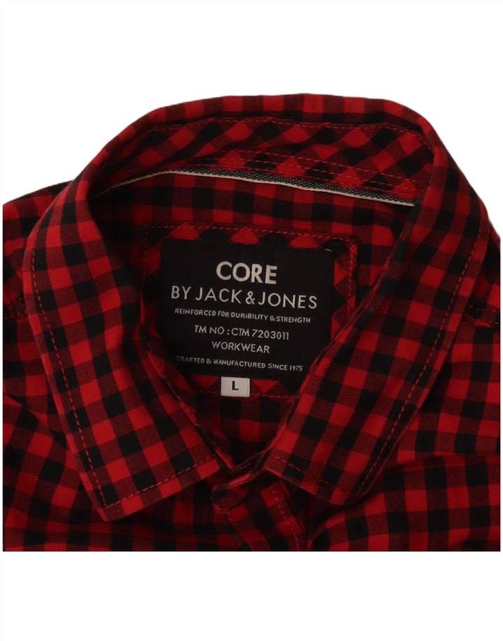 Мужская рубашка Jack & Jones, большая красная клетка