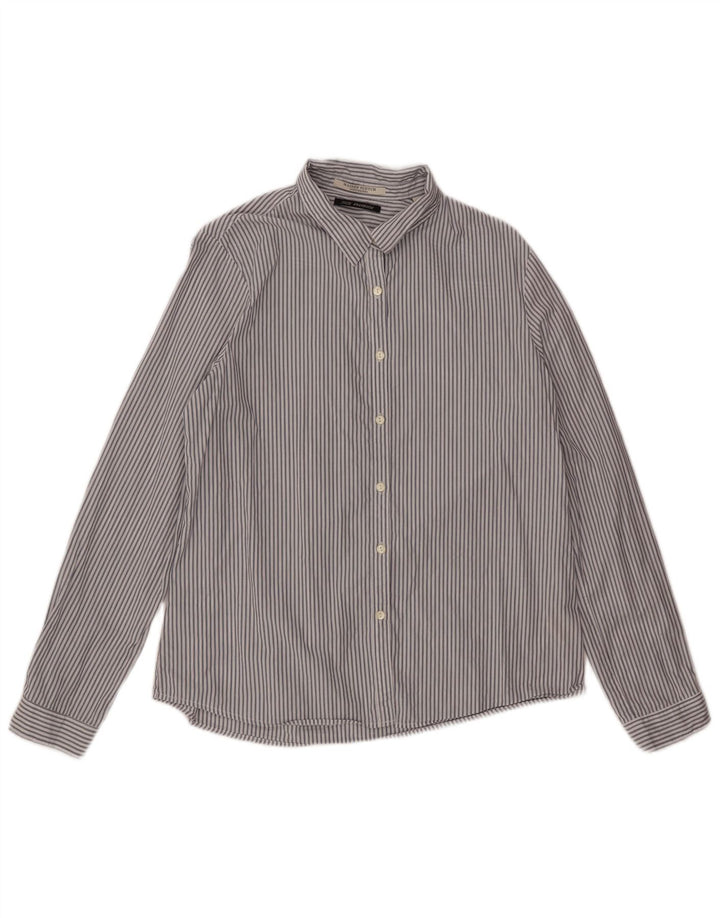 Мужская рубашка Scotch & Soda из хлопка средней длины в белую полоску