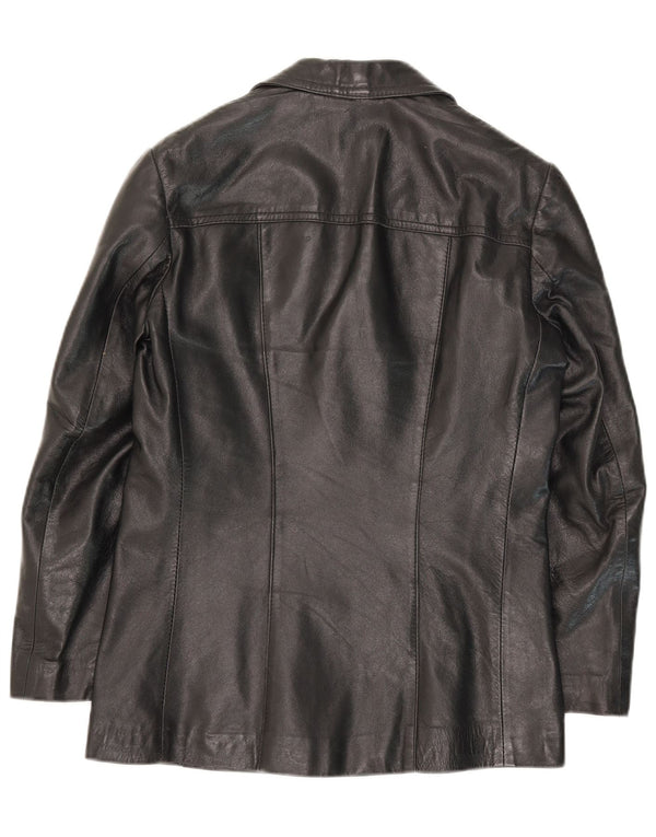 Винтажная мужская кожаная куртка IT 48 Medium Black Leather