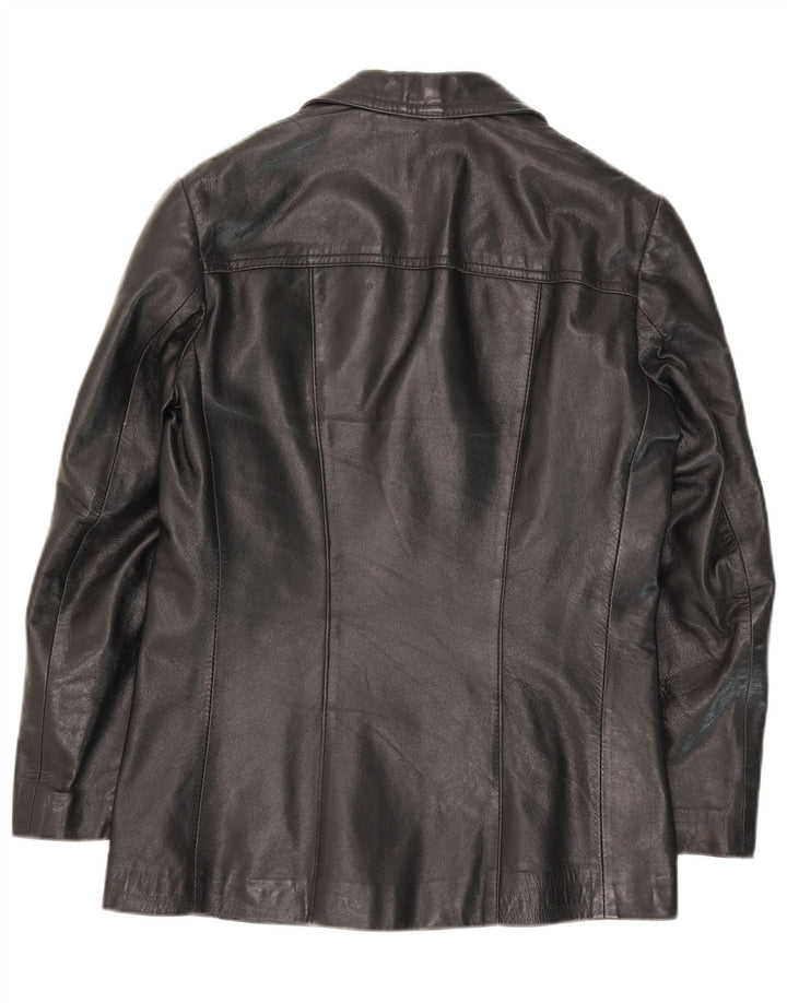 Винтажная мужская кожаная куртка IT 48 Medium Black Leather