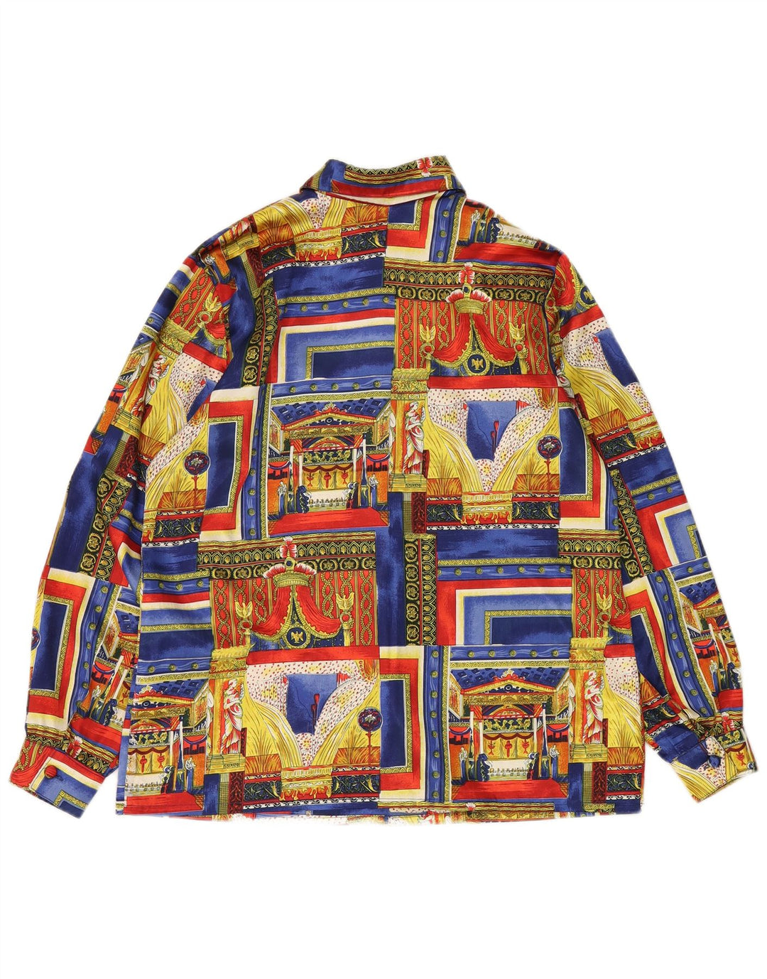 VINTAGE Женская рубашка с абстрактным узором UK 18 XL, разноцветная