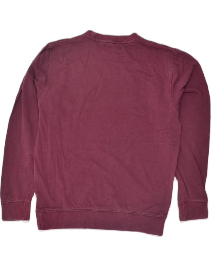 KAPPA Mens Graphic Sweatshirt Jumper Small Maroon Cotton | Vintage Kappa | Thrift | Second-Hand Kappa | Used Clothing | Messina Hembry 