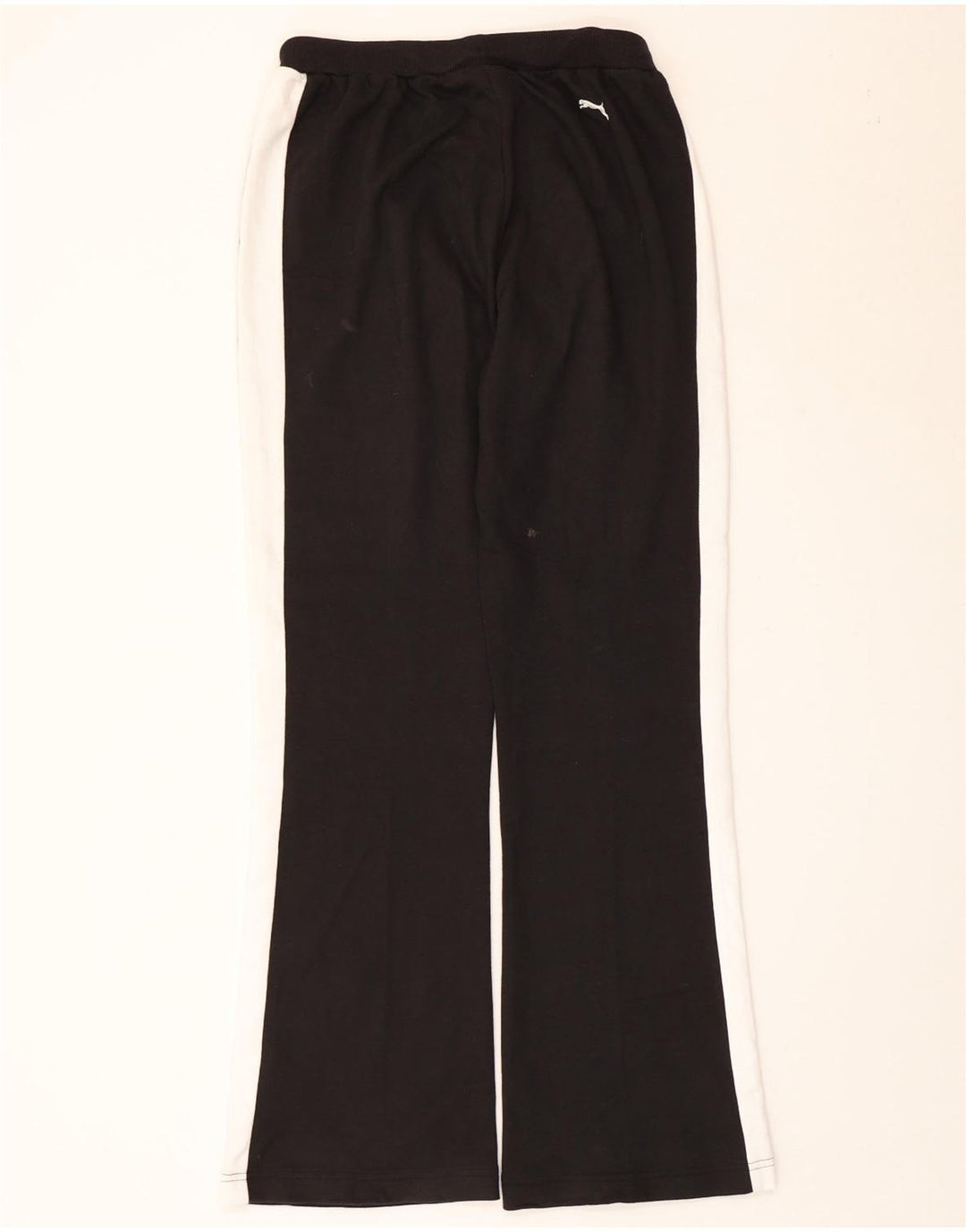 Женские спортивные брюки-клеш Puma UK 12, средний черный, хлопок с цветными блоками