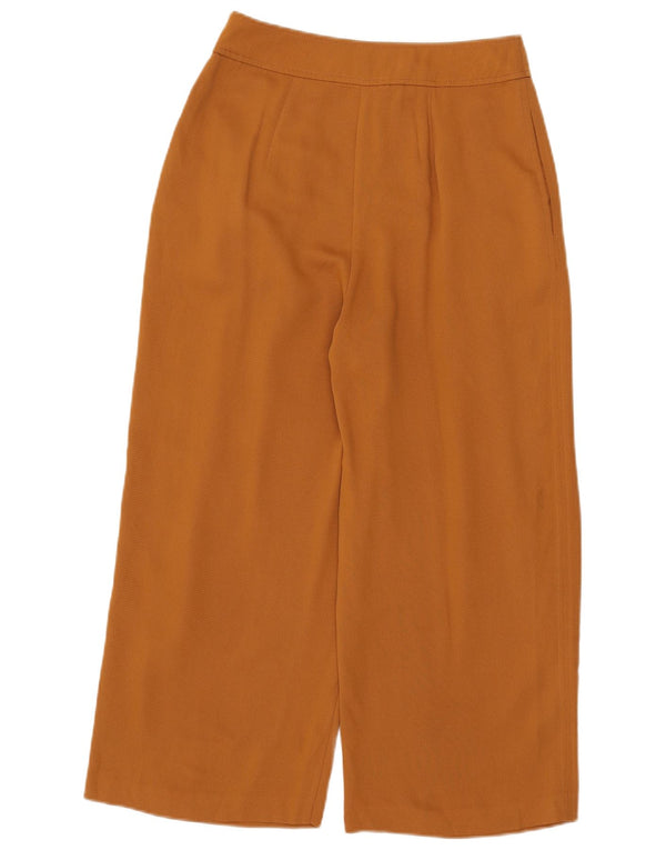 Topshop Женские укороченные брюки широкого кроя UK 10 Small W28 L24 Коричневые
