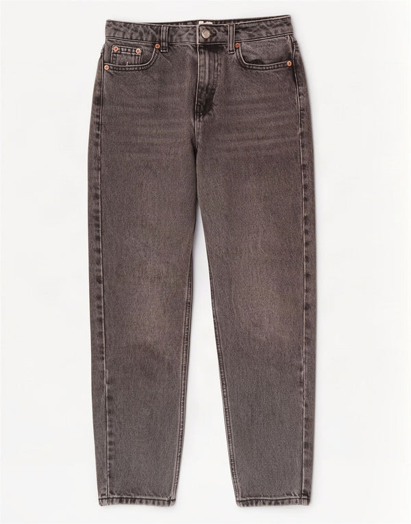 Женские зауженные джинсы Topshop Mom W26 L25, серый хлопок