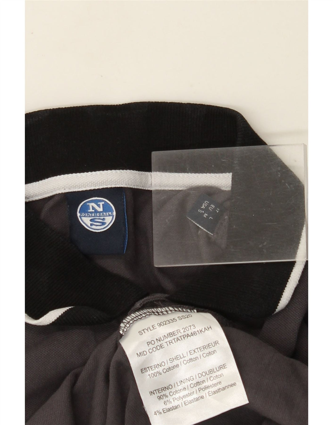 Мужская рубашка поло NORTH SAILS, маленький серый цвет, хлопок