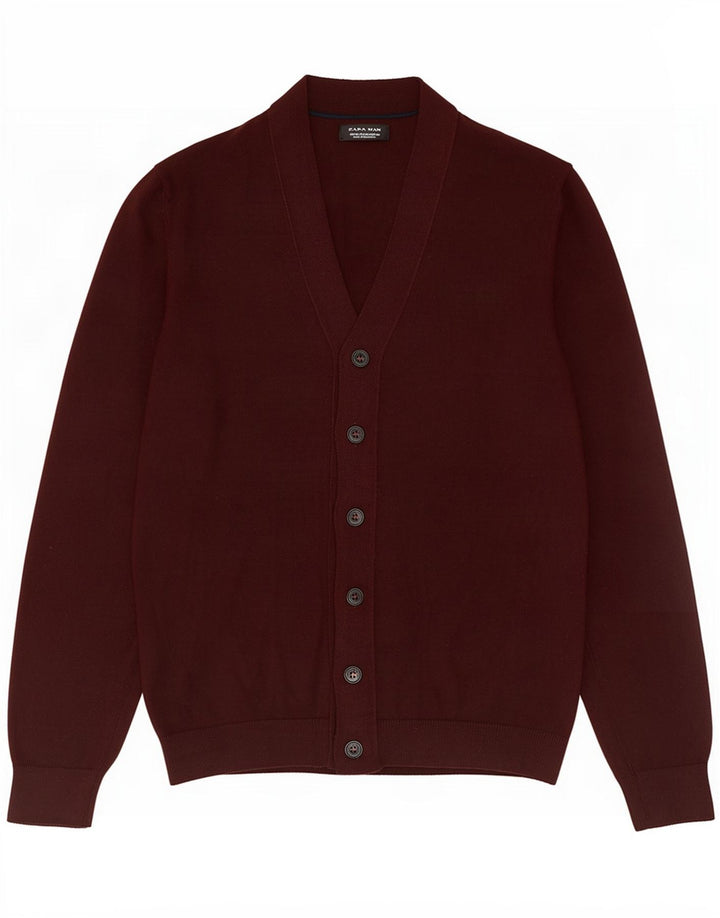 Мужской кардиган Zara, средний бордовый