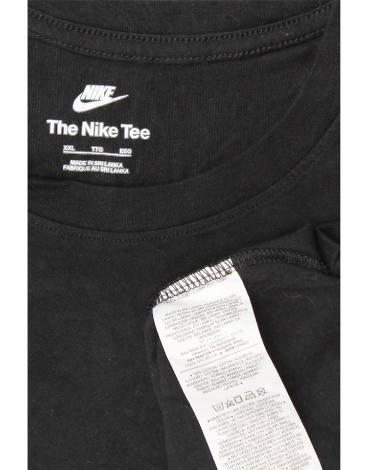 Мужская футболка NIKE 2XL, черный хлопок