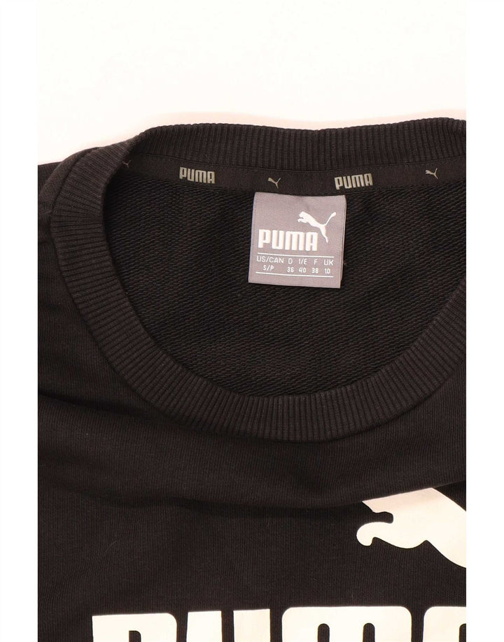 Женский джемпер большого размера с рисунком Puma UK 10, маленький черный