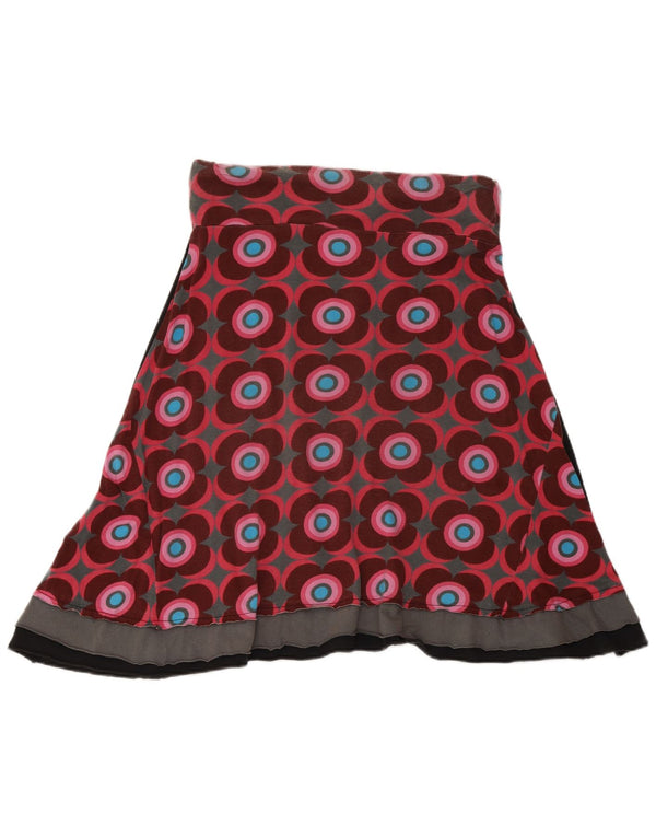 Женская юбка трапециевидного силуэта с рисунком Desigual, средний размер W30, черный хлопок с геометрическим узором