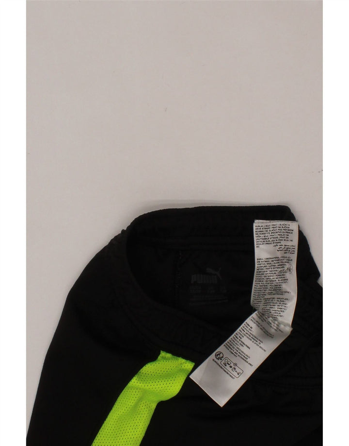 Спортивные шорты PUMA для мальчиков 7–8 лет, черные, полиэстер с цветными блоками