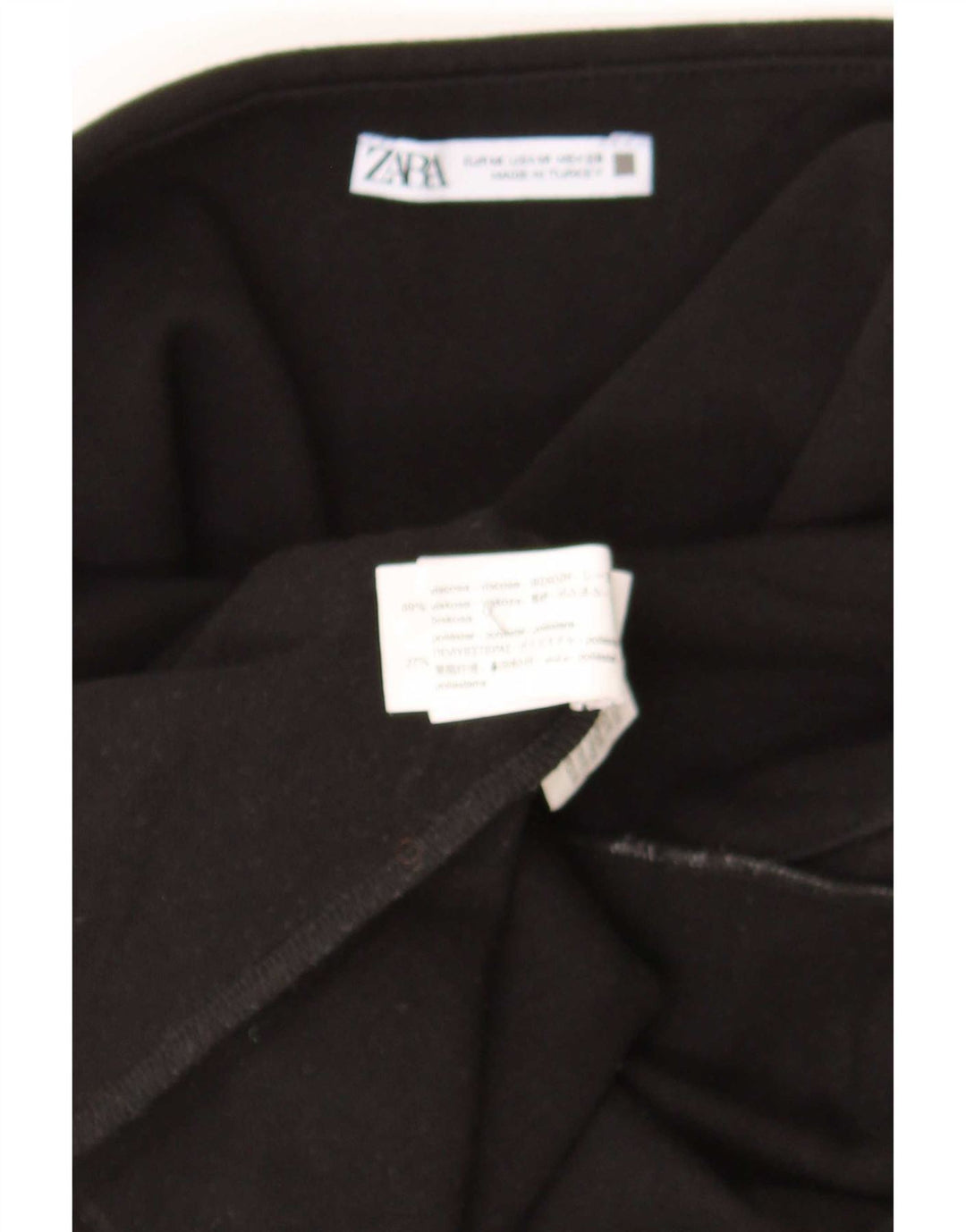 Женское платье без бретелек Zara UK 12, средний черный, вискоза