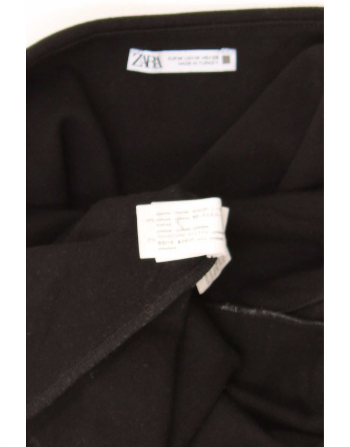 Женское платье без бретелек Zara UK 12, средний черный, вискоза