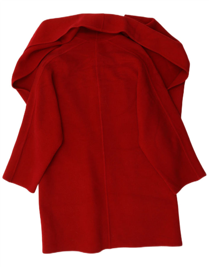 Винтажное женское пальто с завязкой спереди, Великобритания, 18 XL, красное шерстяное