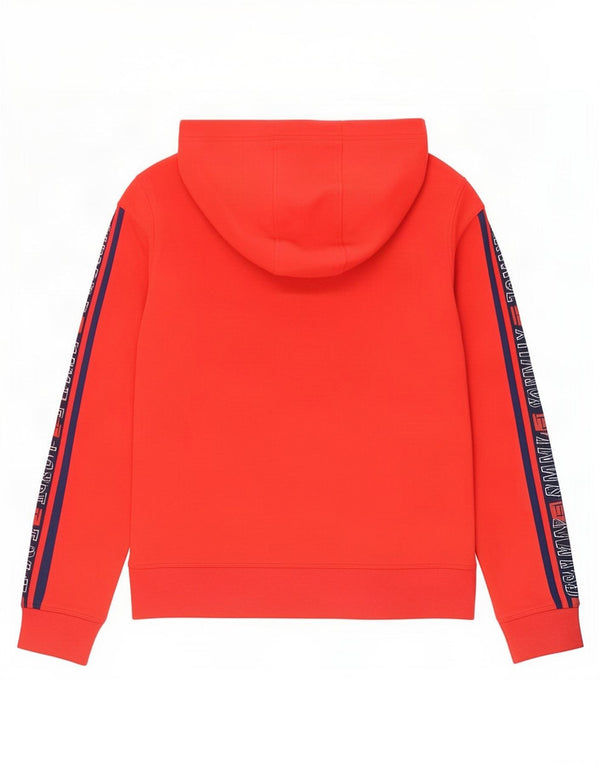 Женский джемпер с капюшоном Tommy Hilfiger UK 10, маленький красный с цветными блоками