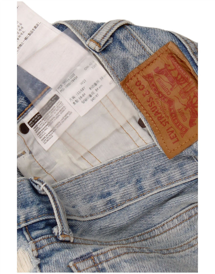 Джинсовые шорты Levi's 505 с потертостями для 5–6 лет, W23, синий хлопок