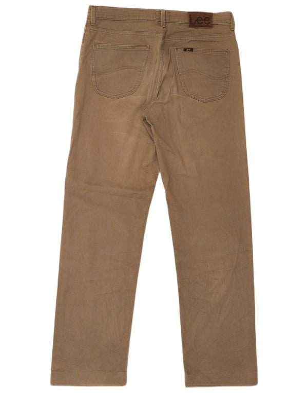 Мужские прямые джинсы Lee Brooklyn W34 L33, бежевый хлопок