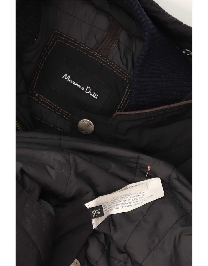 Мужская ветровка Massimo Dutti UK 44 2XL, черный полиэстер