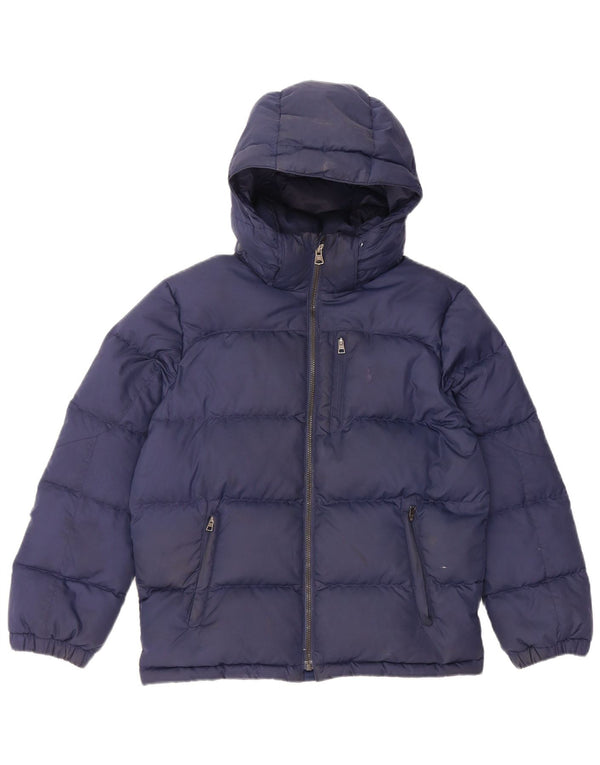 Утепленная куртка с капюшоном Polo Ralph Lauren для мальчиков 10–11 лет, средний темно-синий