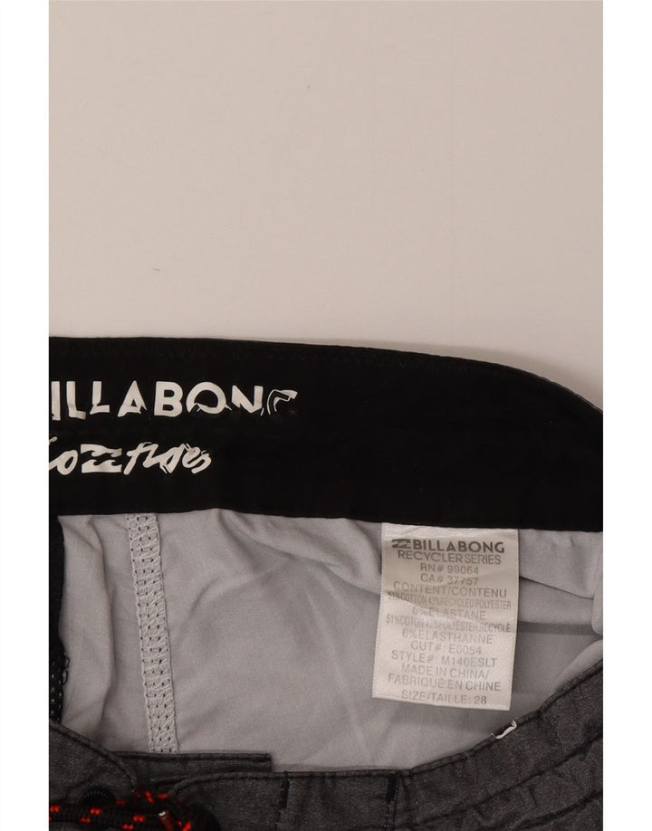 BILLABONG Мужские шорты для плавания, маленькие серые полосатые хлопковые шорты