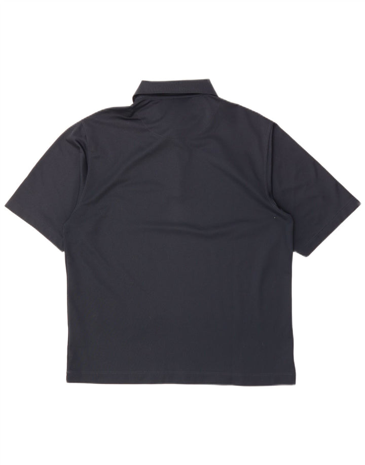 Мужская рубашка-поло NIKE среднего размера, темно-синяя