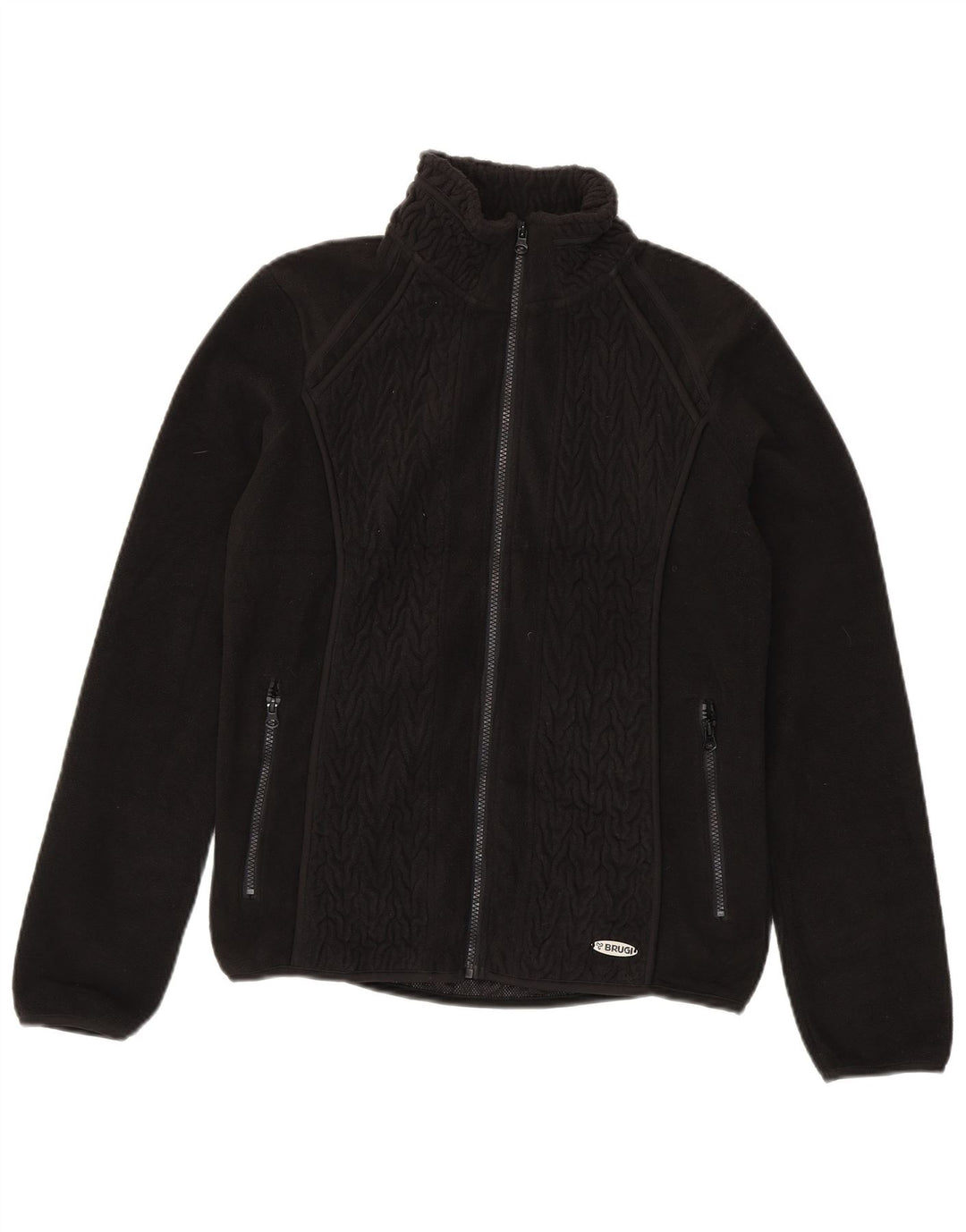 Женская флисовая куртка Brugi UK 14, большая черная, полиэстер