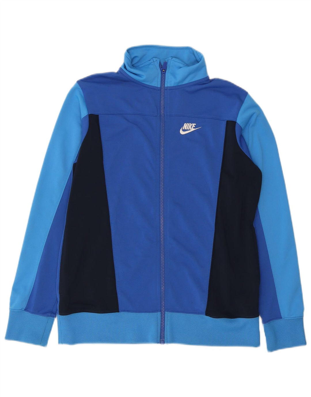 Спортивный костюм Nike для мальчиков, верхняя куртка 13–14 лет, XL, синий полиэстер с цветными блоками