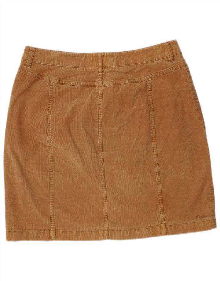 Женская вельветовая юбка FAT FACE UK 10, маленькая W30, бежевый хлопок