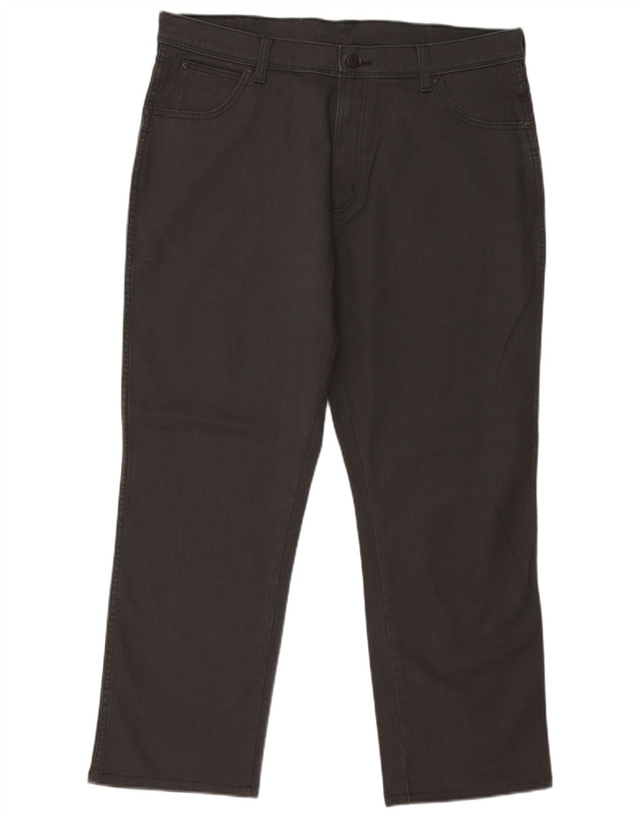 Мужские прямые джинсы Wrangler W38 L30, серый хлопок