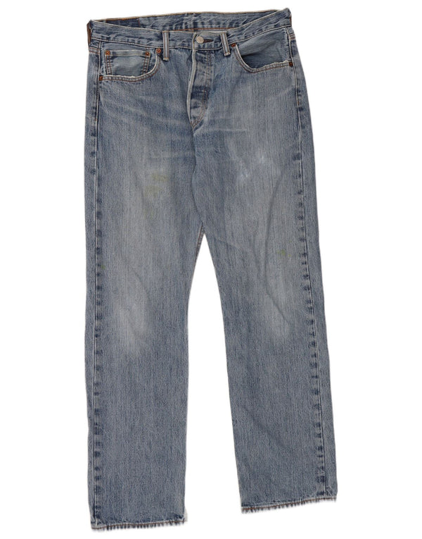 Мужские прямые джинсы Levi's 501 W32 L30 синие, хлопок