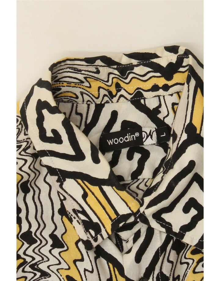 Мужская рубашка Woodin, большая разноцветная с геометрическим рисунком