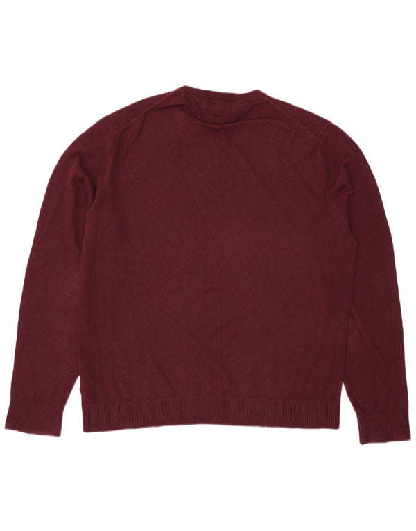 Мужской свитер Tommy Hilfiger с круглым вырезом 2XL, бордовый хлопок