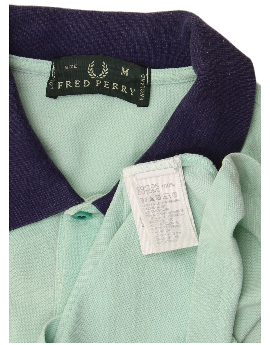 Мужская рубашка-поло FRED PERRY, хлопковая, среднего зеленого цвета