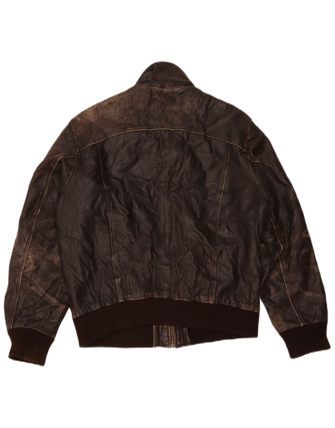 ВИНТАЖНАЯ Женская кожаная куртка UK 18 XL Коричневая кожаная