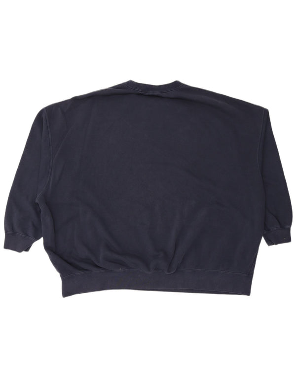 Женский свитер оверсайз с рисунком NIKE UK 16, большой темно-синий