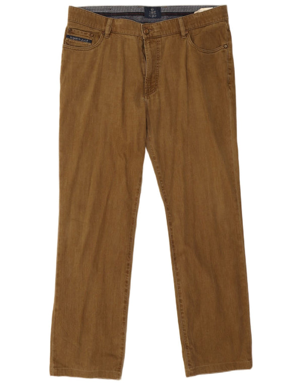 Мужские прямые повседневные брюки Bugatti IT 54 2XL W36 L30 Хаки Хлопок