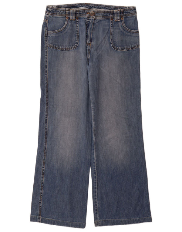 Женские широкие джинсы Marks & Spencer UK 14, большие W32 L30, синие, хлопок