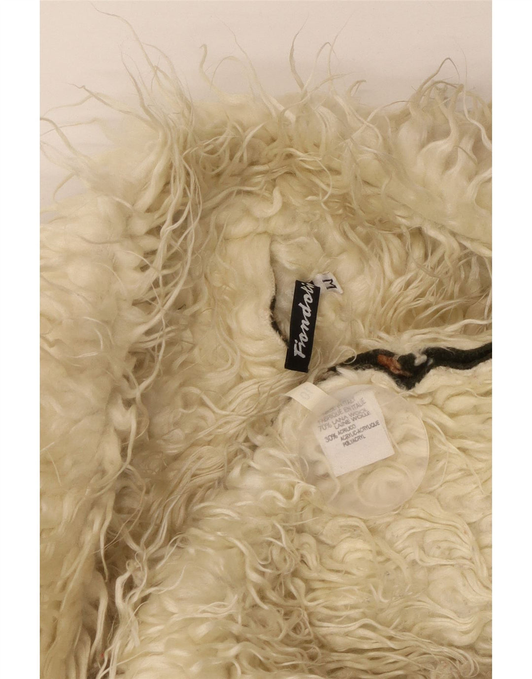 Женская дафл-куртка Fiondotinta из шерпы UK 14, средний цвет хаки, шерсть с цветочным принтом