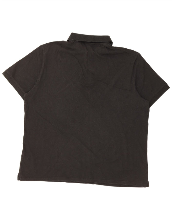 TRUSSARDI JEANS Мужская рубашка-поло 3XL, черный хлопок