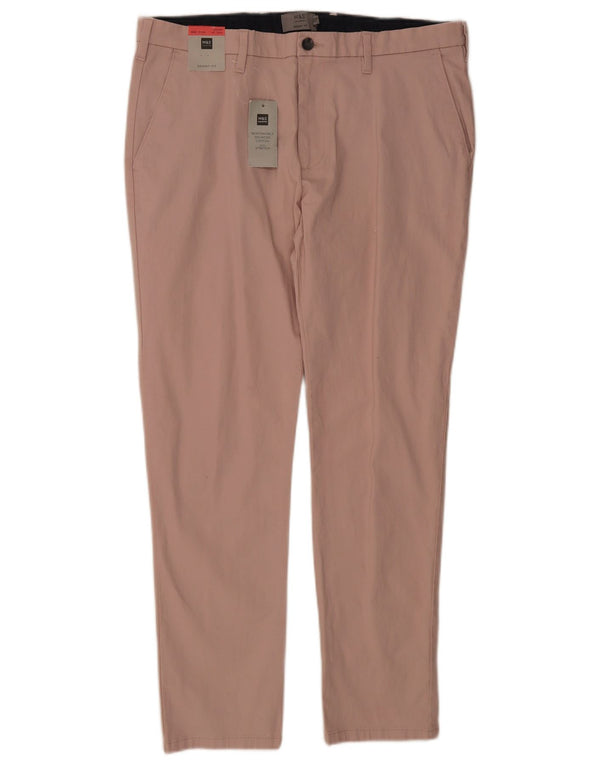 Мужские брюки-чиносы Marks & Spencer W36 L29, розовый хлопок