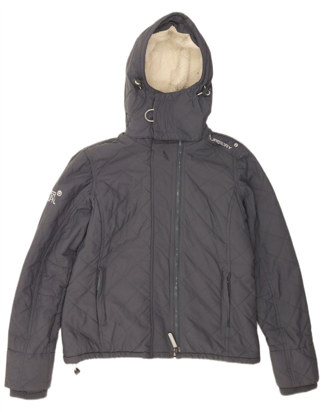 Женская ветровка с капюшоном Superdry UK 40, большая серая