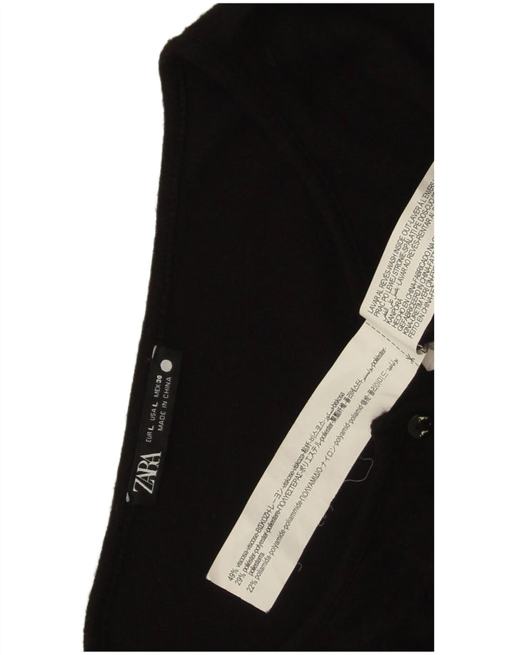 Женский укороченный кардиган Zara UK 14, большой черный вискоза