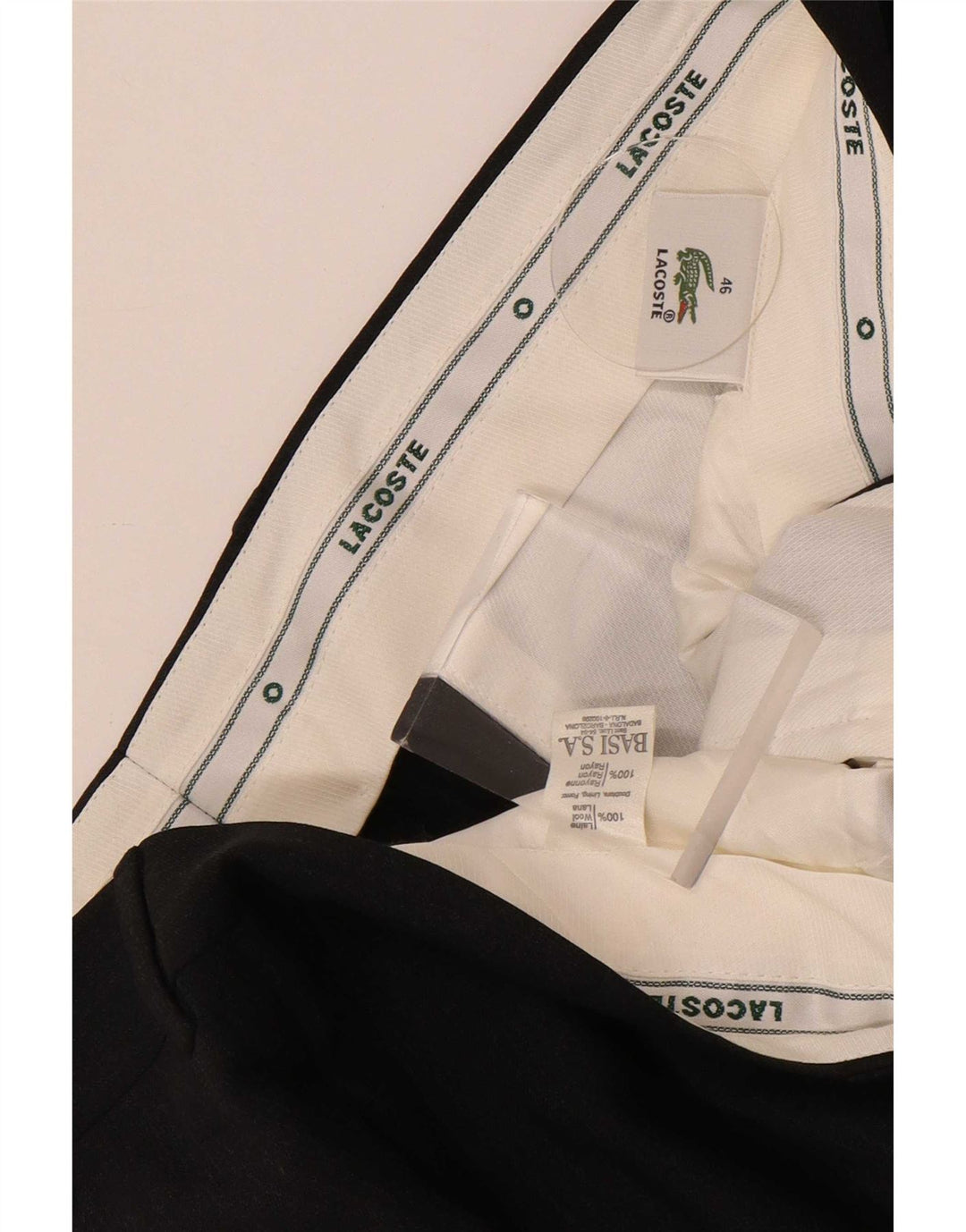 Мужские костюмные брюки Lacoste, размер 46, большие, W36 L27, серые, шерстяные
