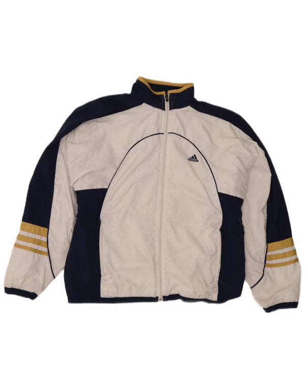 Женский спортивный костюм Adidas Top Jacket UK 14, большой белый с цветными блоками