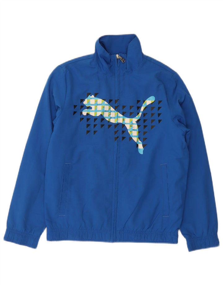 Спортивный костюм Puma с графическим рисунком для мальчиков, 9–10 лет, синий полиэстер