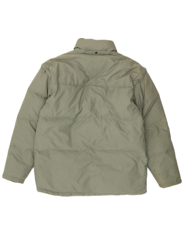 Мужская стеганая куртка FILA UK 40, большая, зеленая, полиамид