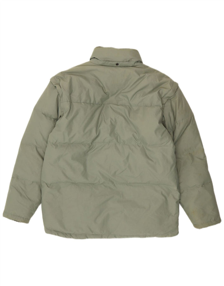 Мужская стеганая куртка FILA UK 40, большая, зеленая, полиамид