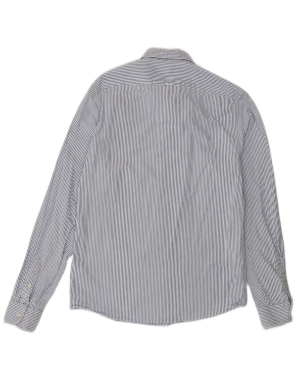 Мужская рубашка SCOTCH & SODA из хлопка в тонкую полоску среднего синего цвета