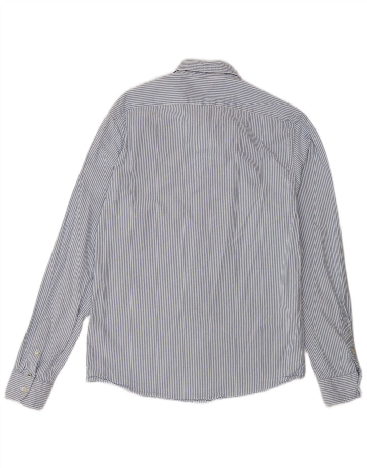 Мужская рубашка SCOTCH & SODA из хлопка в тонкую полоску среднего синего цвета
